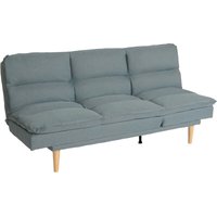 HHG - neuwertig] Schlafsofa 368, Gästebett Schlafcouch Couch Sofa, Schlaffunktion Liegefläche 180x110cm Stoff/Textil blau-grau von HHG