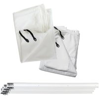 Neuwertig] Seitenwand für Pergola HHG 384, 4er-Set + Moskitonetz Pavillon Ersatzseitenwand 4x3m weiß von HHG