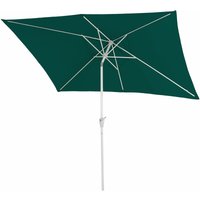 Neuwertig] Sonnenschirm Castellammare, Gartenschirm, 2x3m rechteckig neigbar, Polyester/Alu 4,5kg UV-Schutz 50+ grün - green von HHG