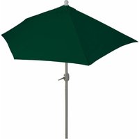 Neuwertig] Sonnenschirm halbrund Lorca, Halbschirm Balkonschirm, uv 50+ Polyester/Alu 3kg 300cm grün ohne Ständer von HHG