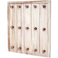 Neuwertig] Tassenhalter Monaco, Hängeregal Tassenbrett Wandboard, Shabby-Look Vintage 50x45x5cm natur von HHG
