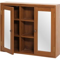 HHG - neuwertig] Teak-Spiegelschrank 752, Badspiegelschrank, hochwertiges B-Grade-Teak (Kernholz, 20-30 Jahre), 70x80x20cm von HHG