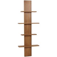 Neuwertig] Teak-Wandregal HHG 499, Badregal Hängeregal Regal, hochwertiges B-Grade-Teak (Kernholz, 20-30 Jahre), 51x56x15cm von HHG