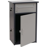 Paketkasten HHG-266, Paketbox Paketfach Paketstation Briefkasten 2 Fächer, Stahl 78x49x38cm dunkelgrau/hellgrau Paketkasten HHG-266, Paketbox Paketfach Paketstation Briefkasten 2 Fächer, Stahl 78x49x38cm dunkelgrau/hellgrau von HHG
