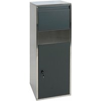 HHG - Paketkasten 623, Paketbox Standbriefkasten Paketbriefkasten Größe xl Edelstahl anthrazit von HHG