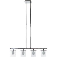 HHG - Pendelleuchte HW176, Deckenleuchte Hängeleuchte Deckenlampe, 4-flammig - grey von HHG