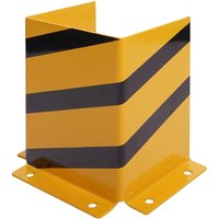 HHG - Rammschutz 955, Anfahrschutz Eckschutz, mit Bolzenanker Metall U-Form 40x30x25cm gelb-schwarz von HHG