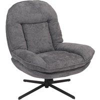 Relaxsessel HHG-187, Fernsehsessel Nosagfederung Polstersessel, drehbar Metall Stoff/Textil Chenille (370 g/m²) grau von HHG
