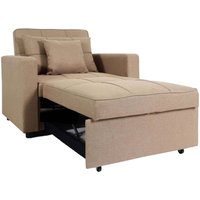 Schlafsessel HHG 095, Klappsessel Schlafsofa Gästebett Relaxsessel, Liegefläche 197x103cm Stoff/Textil taupe Schlafsessel HHG 095, Klappsessel Schlafsofa Gästebett Relaxsessel, Liegefläche 197x103cm Stoff/Textil taupe von HHG