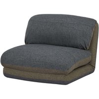 Schlafsessel HHG 528, Schlafsofa Funktionssessel Klappsessel Relaxsessel, Stoff/Textil khaki/dunkelgrau - multicolour von HHG