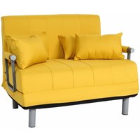Schlafsessel HHG 631, Klappsessel Schlafsofa Gästebett Relaxsessel, Liegefläche 186x97cm Stoff/Textil gelb - yellow von HHG