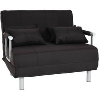 Schlafsessel HHG 631, Klappsessel Schlafsofa Gästebett Relaxsessel, Liegefläche 186x97cm Stoff/Textil schwarz - black von HHG