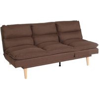 Schlafsofa HHG 368, Gästebett Schlafcouch Couch Sofa, Schlaffunktion Liegefläche 180x110cm Stoff/Textil braun - brown von HHG