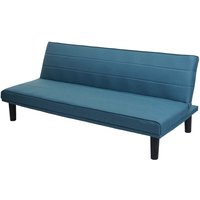 Schlafsofa HHG 463, Couch Klappsofa Gästebett Bettsofa, Schlaffunktion Stoff/Textil 165cm türkis-blau - turquoise von HHG