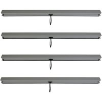 Seitenwand für Pergola HHG 263, 4er-Set Pavillon Rollo Ersatzseitenwand, Stoff/Textil sturmfest 3x3m anthrazit Seitenwand für Pergola HHG 263, 4er-Set Pavillon Rollo Ersatzseitenwand, Stoff/Textil sturmfest 3x3m anthrazit von HHG