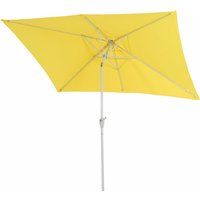 HHG - Sonnenschirm Castellammare, Gartenschirm, 2x3m rechteckig neigbar, Polyester/Alu 4,5kg UV-Schutz 50+ gelb - yellow von HHG