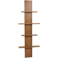Teak-Wandregal HHG 499, Badregal Hängeregal Regal, hochwertiges B-Grade-Teak (Kernholz, 20-30 Jahre), 51x56x15cm von HHG