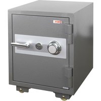 Tresor HHG-994, feuerfest (60min) Safe Geldschrank Doppelbolzenverriegelung, 72kg Metall 60x46x47cm 39L grau - grey von HHG