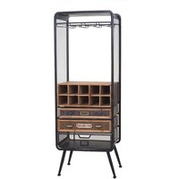 Weinregal HHG 960, Flaschenregal Barschrank Weinständer für 10 Flaschen, Tanne Holz Vintage 157x57x38cm - brown von HHG