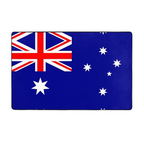 HHGFASD Flanellstoff-Teppich mit australischer Flagge, 152,4 x 99,1 cm, Bodenmatte für Wohnzimmer, Büro, Couchtisch, Bett, Balkon von HHGFASD
