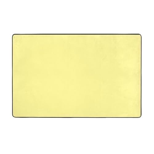 HHGFASD Flanellstoff-Teppich mit gelblich-weißem Muster, 152,4 x 99,1 cm, Bodenmatte für Wohnzimmer, Büro, Couchtisch, Bett, Balkon von HHGFASD
