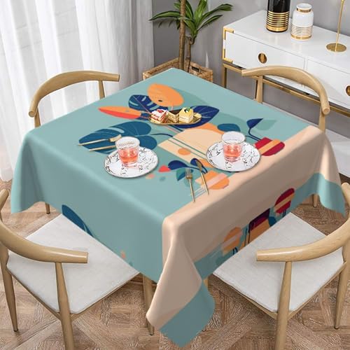 HHGFASD Quadratische Tischdecke, Motiv: Schildkröte, Bambus, 152,4 x 152,4 cm, wasserdicht, knitterfrei, wiederverwendbar, für Cafés, Buffet, Picknicks, Hochzeiten, Partys HHGFASD Quadratische Tischdecke, Motiv: Schildkröte, Bambus, 152,4 x 152,4 cm, wasserdicht, knitterfrei, wiederverwendbar, für Cafés, Buffet, Picknicks, Hochzeiten, Partys von HHGFASD