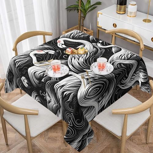 HHGFASD Quadratische Tischdecke mit Flamingo-Hintergrund, 152,4 x 152,4 cm, wasserdicht, knitterfrei, wiederverwendbar, für Cafés, Buffet, Picknicks, Hochzeiten, Partys HHGFASD Quadratische Tischdecke mit Flamingo-Hintergrund, 152,4 x 152,4 cm, wasserdicht, knitterfrei, wiederverwendbar, für Cafés, Buffet, Picknicks, Hochzeiten, Partys von HHGFASD