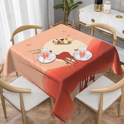 HHGFASD Quadratische Tischdecke mit Hirschmuster, einfarbig, 152,4 x 152,4 cm, wasserdicht, knitterfrei, wiederverwendbar, für Cafés, Buffet, Picknicks, Hochzeiten, Partys HHGFASD Quadratische Tischdecke mit Hirschmuster, einfarbig, 152,4 x 152,4 cm, wasserdicht, knitterfrei, wiederverwendbar, für Cafés, Buffet, Picknicks, Hochzeiten, Partys von HHGFASD
