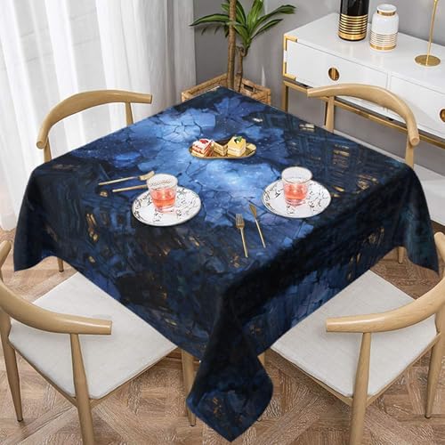 HHGFASD Quadratische Tischdecke mit gebrochenem Sternenhimmel-Muster, 137,2 x 137,2 cm, wasserdicht, knitterfrei, wiederverwendbar, für Cafés, Buffet, Picknicks, Hochzeiten, Partys HHGFASD Quadratische Tischdecke mit gebrochenem Sternenhimmel-Muster, 137,2 x 137,2 cm, wasserdicht, knitterfrei, wiederverwendbar, für Cafés, Buffet, Picknicks, Hochzeiten, Partys von HHGFASD