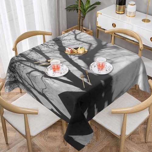 HHGFASD Quadratische dekorative Tischdecke mit schwingendem Baumschattenmuster, 152,4 x 152,4 cm, wasserdicht, knitterfrei, wiederverwendbar, für Cafés, Buffet, Picknicks, Hochzeiten, Partys HHGFASD Quadratische dekorative Tischdecke mit schwingendem Baumschattenmuster, 152,4 x 152,4 cm, wasserdicht, knitterfrei, wiederverwendbar, für Cafés, Buffet, Picknicks, Hochzeiten, Partys von HHGFASD