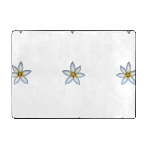 HHGFASD The dazzling star flowers Pattern Carpet 203.2x147.3 cm Area Rug for Living Room, Office, Coffee Table, Bed Balcony - Soft, Fluffy, Water Absorbent, Durable von HHGFASD