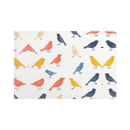 Tischsets für den Esstisch, 30,5 x 45,7 cm, HHGFASD Vogel, stehend, Muster für Hotel, Familienbankett, 6 Stück Tischsets für den Esstisch, 30,5 x 45,7 cm, HHGFASD Vogel, stehend, Muster für Hotel, Familienbankett, 6 Stück von HHGFASD