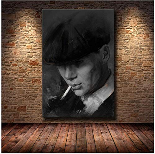 HHLSS Wandkunst 50x70cm ohne Rahmen Peaky Blinders Cillian Murphy Gemälde auf Plakaten und Drucken Leinwand Wandkunst Bilder für Wohnzimmer Home Decor von HHLSS