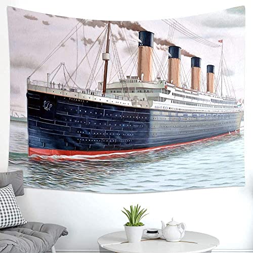 Wandbehang 150x250cm Titanic Schiff Tapisserie Malerei Muster Kunst Wandbehang Wohnzimmer Schlafzimmer Dekoration von HHLSS