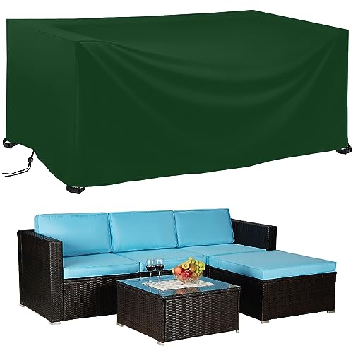 Abdeckung für Gartenmöbel,100x70x90cm Wasserdicht Abdeckplane Gartenmöbel Grün,420D Oxford Tischabdeckung Gartenmöbel Hüllen,Schneeschutz Wasserdicht Staubdicht Anti-UV,für Gartenmöbel,Rechteckig von HHMYSH