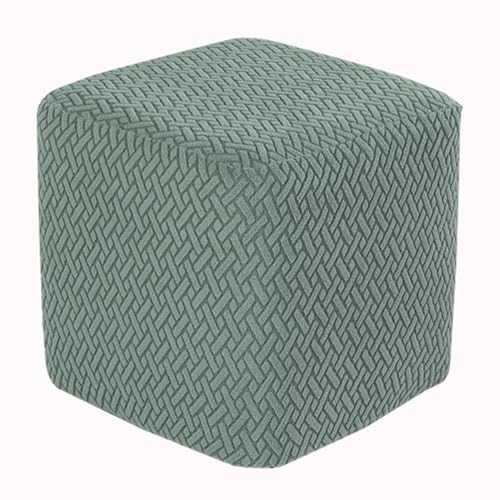 HHONGWYT Fußhocker Bezug 45x45cm Quadratisch Ottomane Schonbezug Samt Hocker Bezug Ottomane 38x38/ 40x40/50x50cm Stretch Husse für Fußhocker Überzug Hocker Abdeckung Waschbar,#2,38X38X38cm von HHONGWYT
