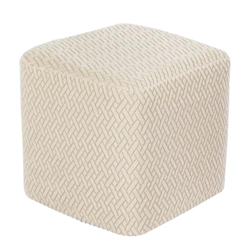HHONGWYT Fußhocker Bezug 45x45cm Quadratisch Ottomane Schonbezug Samt Hocker Bezug Ottomane 38x38/ 40x40/50x50cm Stretch Husse für Fußhocker Überzug Hocker Abdeckung Waschbar,#5,38X38X38cm von HHONGWYT