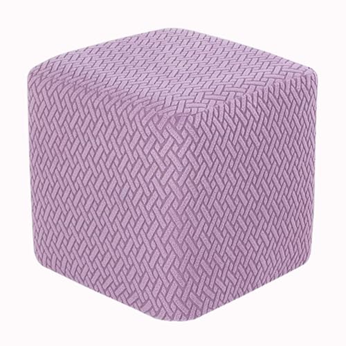 HHONGWYT Hockerbezug Quadratisch/Rund 30x30cm Ottomane Schonbezug Hocker Husse Stretch Sitzhocker Bezug Ottomane Abdeckung Überzug Hocker Protector Waschbar Hockerabdeckung,A3,1pieces von HHONGWYT