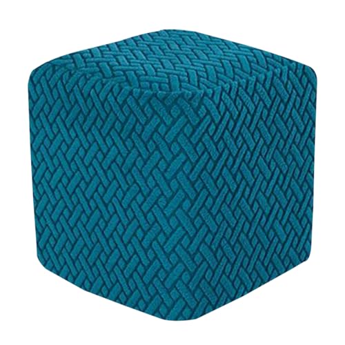 HHONGWYT Hockerbezug Quadratisch/Rund 30x30cm Ottomane Schonbezug Hocker Husse Stretch Sitzhocker Bezug Ottomane Abdeckung Überzug Hocker Protector Waschbar Hockerabdeckung,A9,1pieces von HHONGWYT