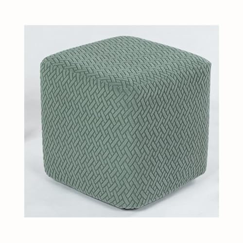 HHONGWYT Hockerbezug Rund 30cm/40cm/50cm/35 cm Samt Hockerbezug Quadratisch 50x40/40x40/45x45/30x30/35x35cm Ottomane Bezug für Fußhocker Husse Stretch Hocker Überzug,#4,Square50x40cm von HHONGWYT