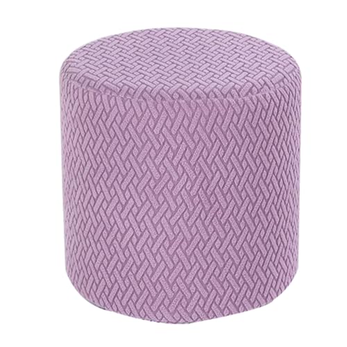 HHONGWYT Hockerbezug Rund 30x30/31x38/37x42/40x35cm Ottomane Bezug Ottomane Schonbezug überzug Hocker Rund (Unterstützt benutzerdefinierte Größe) Hussen für Fußhocker,#1,31x38cm von HHONGWYT