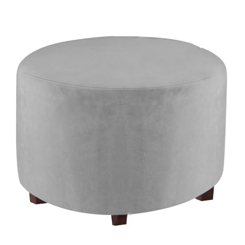 HHONGWYT Samt Ottomane Schonbezug Rund Hocker Bezug Hussen für Hocker Rund Stretch Fußhocker Bezug Ottomane XL/S/M/L Ottomane Hocker Abdeckung Sofa Ottomane überzug Waschbar,A11,22.8~28in/58~70cm HHONGWYT Samt Ottomane Schonbezug Rund Hocker Bezug Hussen für Hocker Rund Stretch Fußhocker Bezug Ottomane XL/S/M/L Ottomane Hocker Abdeckung Sofa Ottomane überzug Waschbar,A11,22.8~28in/58~70cm von HHONGWYT