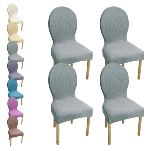 HHONGWYT Stretch Stuhlbezüge mit Runder Rückenlehne Nicht Universell Rund Rückenlehne Stuhlhussen Stuhlüberzug Ohne Armlehne Hölzern Stuhlschonbezug StuhlAbdeckung Waschbar,A6,4PCS HHONGWYT Stretch Stuhlbezüge mit Runder Rückenlehne Nicht Universell Rund Rückenlehne Stuhlhussen Stuhlüberzug Ohne Armlehne Hölzern Stuhlschonbezug StuhlAbdeckung Waschbar,A6,4PCS von HHONGWYT