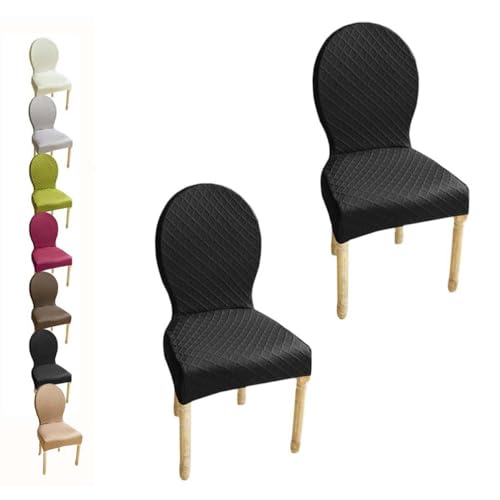 HHONGWYT Stretch Stuhlhussen 4er/6er Set Oben Rund Lehne Stuhlbezug L Lehne Hoch60cm/S Lehne Hoch51CM Stuhlüberzug Stuhlbezüge Nicht Universell Runder Rückenlehne Stuhlschonbezug,B 2pcs,1Large HHONGWYT Stretch Stuhlhussen 4er/6er Set Oben Rund Lehne Stuhlbezug L Lehne Hoch60cm/S Lehne Hoch51CM Stuhlüberzug Stuhlbezüge Nicht Universell Runder Rückenlehne Stuhlschonbezug,B 2pcs,1Large von HHONGWYT