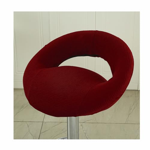 HHONGWYT Stuhlhussen Barhocker Bezug mit Ausgehöhlte Lehne Stretch Barhocker Stuhlbezug Bezüge Barhocker Hussen überzug Barhocker Schonbezüge für Moderne Drehbare Sitzhocker Tresenhocker,A7,1PC von HHONGWYT