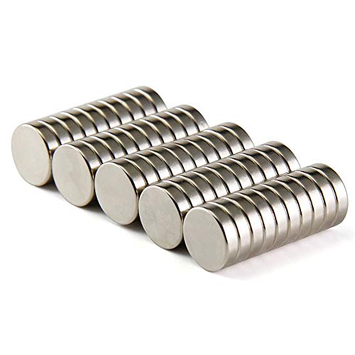 HHOOMY Neodym Magnete,12x3MM Kühlschrankmagnete Starke runde Magnete, N52 NdFeB Magnete Rare Earth Permanentmagnet für DIY Craft Offic(25 Stücke) von HHOOMY