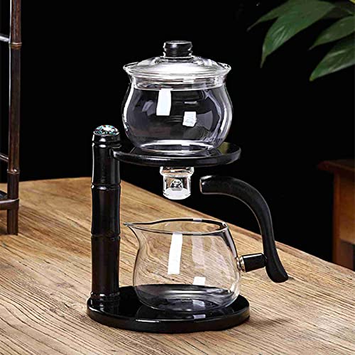 HHORB Beständiges Glas-Teeset Kaffeeset Magnetische Wasserumleitung Rotierende Deckelschüssel Halbautomatischer Teebereiter Faule Teekanne Kungfu-Teeset Kaffeeset (einzeln) von HHORB