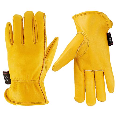 HHPROTECT Gartenhandschuhe Arbeitshandschuhe Leder Robustes Rindsleder Sicherheitshandschuhe für Fahrer Garten Motorrad Jagd Reiten Hofarbeit - XL von HHPROTECT