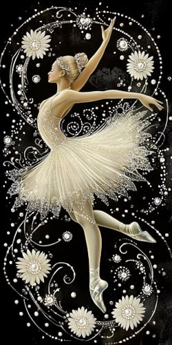 5D Diamond Painting Erwachsene, Diamant Malerei Kinder Anfänger, DIY Ballett Tänzer Diamant Painting Bilder Erwachsene Bastelset Geeignet Als Geschenk, Zur Entspannung und Als Wanddeko 70x140cm y-14 von HHQGOUYG