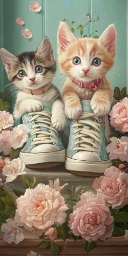 5D Diamond Painting Erwachsene, Diamant Malerei Kinder Anfänger, DIY Blumen Katze Diamant Painting Bilder Erwachsene Bastelset Geeignet Als Geschenk, Zur Entspannung und Als Wanddeko 50x100cm y-355 5D Diamond Painting Erwachsene, Diamant Malerei Kinder Anfänger, DIY Blumen Katze Diamant Painting Bilder Erwachsene Bastelset Geeignet Als Geschenk, Zur Entspannung und Als Wanddeko 50x100cm y-355 von HHQGOUYG